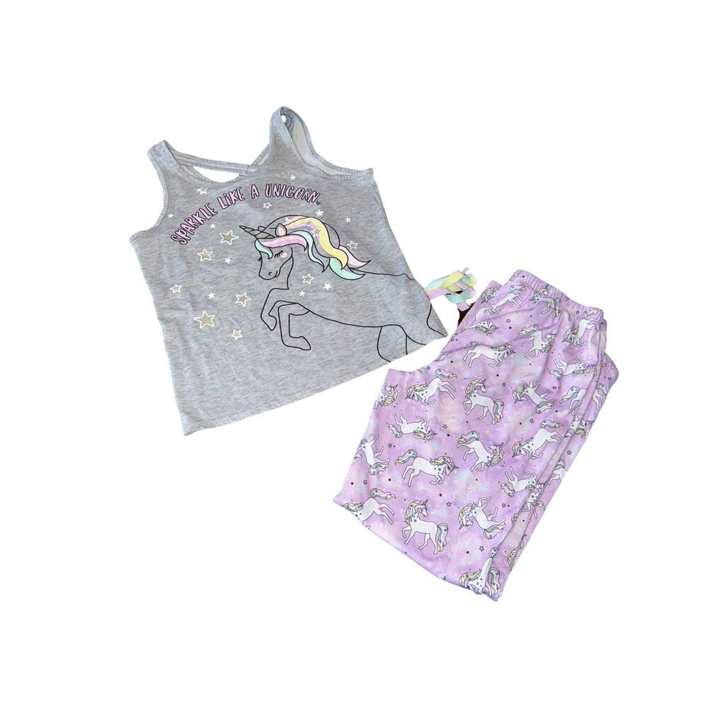 Justice Girls 14/16 Unicorn Pajama Set Sparkle Like A‎ Unicorn 2 Piece Whimsical